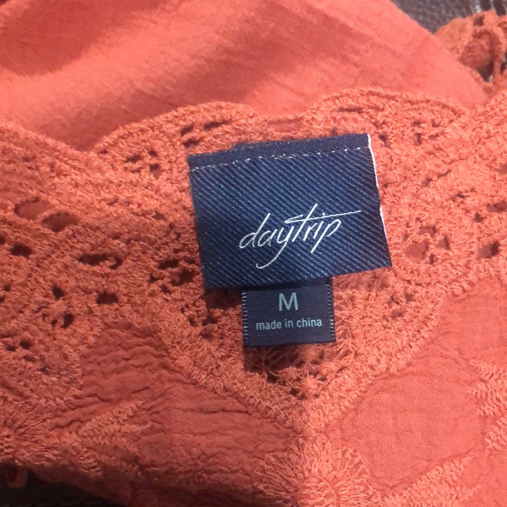 Daytrip Burnt Orange Lace Camisole - Picture 7 of 8